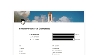 Personal OS Notion Template
